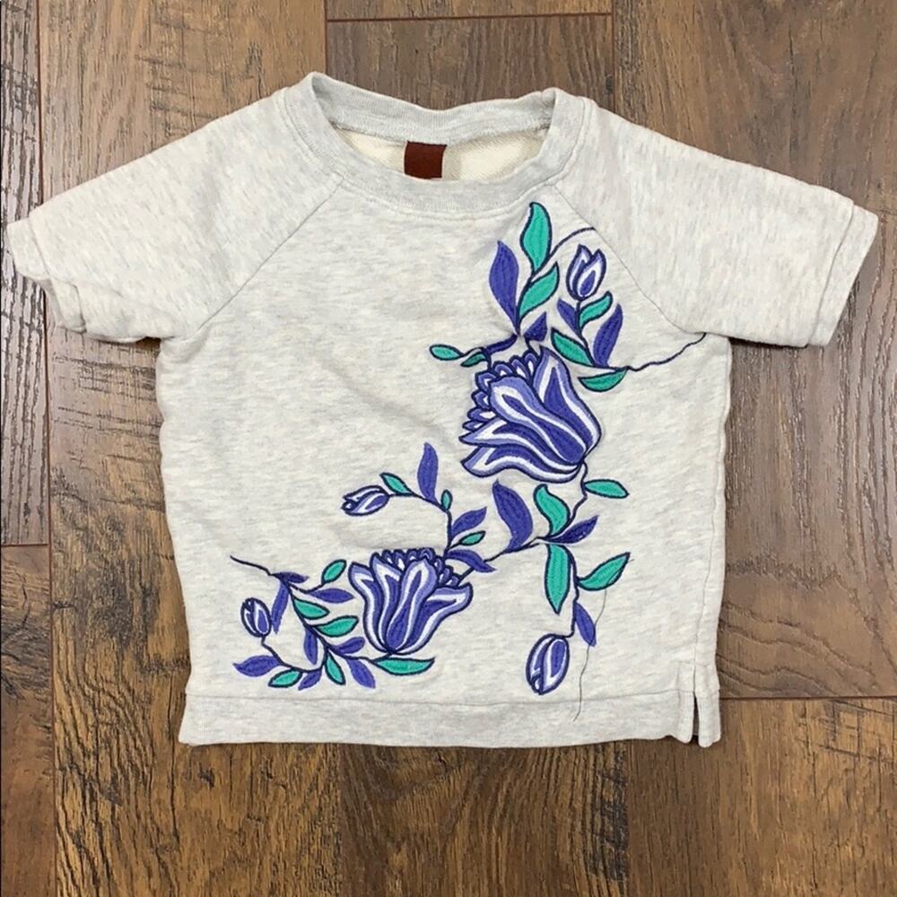 Tea collection embroidered floral sweatshirt